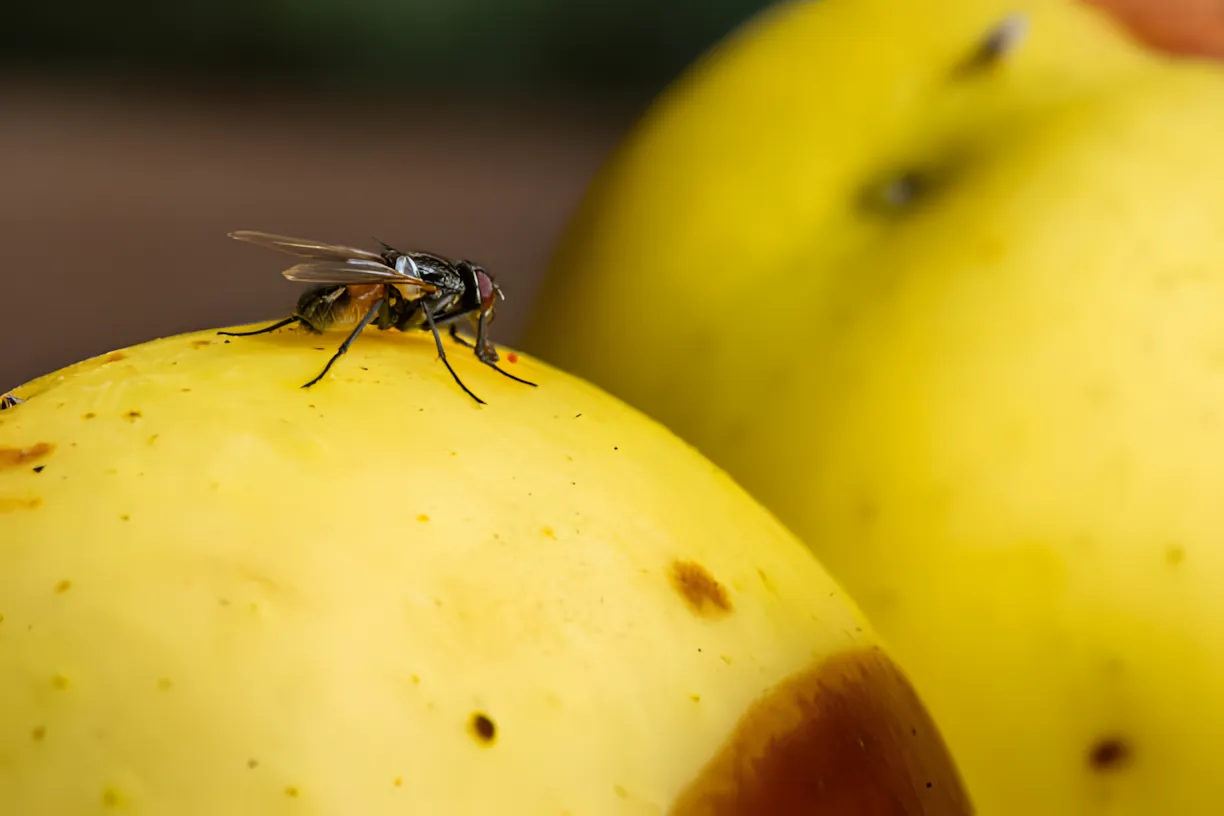 Hoe raak je fruitvliegen kwijt? Deze levenshacks met wijn en azijn laten ze geen kans na.