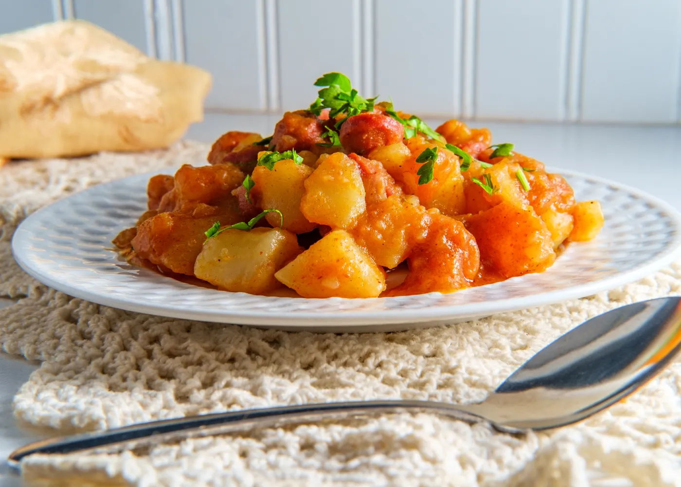 Hongaarse gestoofde aardappelen met paprika - een heerlijk gerecht voor elke dag. Eenvoudig te bereiden in 30 minuten