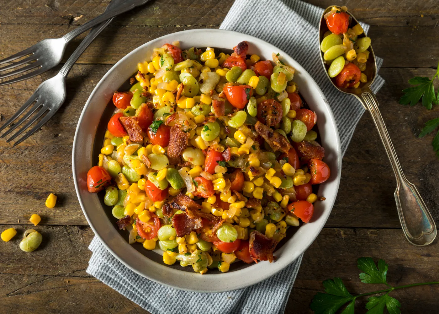 Succotash is een indiaans gerecht dat de honger redde tijdens de jaren van de Grote Depressie